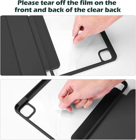 حافظة ProCase الذكية لجهاز iPad Pro 11 بوصة 2022/2021/2020/2018، غطاء خلفي صلب رفيع لجهاز iPad Pro 11 الجيل الرابع 2022 / الجيل الثالث 2021/ الجيل الثاني 2020 / الجيل الأول 2018 - كحلي in Saudi Arabia