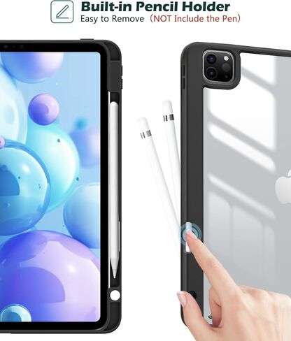 حافظة ProCase الذكية لجهاز iPad Pro 11 بوصة 2022/2021/2020/2018، غطاء خلفي صلب رفيع لجهاز iPad Pro 11 الجيل الرابع 2022 / الجيل الثالث 2021/ الجيل الثاني 2020 / الجيل الأول 2018 - كحلي in Saudi Arabia