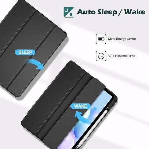 حافظة ProCase الذكية لجهاز iPad Pro 11 بوصة 2022/2021/2020/2018، غطاء خلفي صلب رفيع لجهاز iPad Pro 11 الجيل الرابع 2022 / الجيل الثالث 2021/ الجيل الثاني 2020 / الجيل الأول 2018 - كحلي in Saudi Arabia
