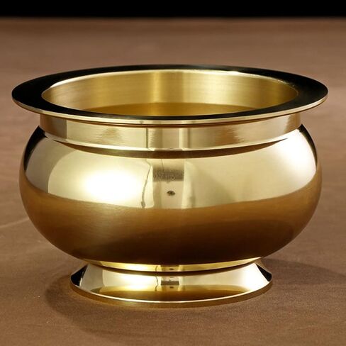 Ciieeo 1pc Incense Burner Copper Offering Bowl Censer Container Desktop Buddhist Incense Bowl Agarwood Feng Shui Metal Buddhism Censer Incense Powder Gold Decor Cone Chinese Style China in Saudi Arabia