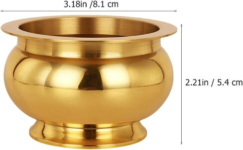 Ciieeo 1pc Incense Burner Copper Offering Bowl Censer Container Desktop Buddhist Incense Bowl Agarwood Feng Shui Metal Buddhism Censer Incense Powder Gold Decor Cone Chinese Style China in Saudi Arabia