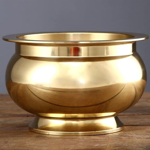 Ciieeo 1pc Incense Burner Copper Offering Bowl Censer Container Desktop Buddhist Incense Bowl Agarwood Feng Shui Metal Buddhism Censer Incense Powder Gold Decor Cone Chinese Style China in Saudi Arabia