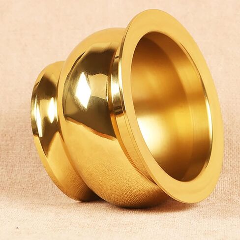 Ciieeo 1pc Incense Burner Copper Offering Bowl Censer Container Desktop Buddhist Incense Bowl Agarwood Feng Shui Metal Buddhism Censer Incense Powder Gold Decor Cone Chinese Style China in Saudi Arabia