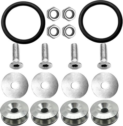 Universal Billet Bumper Trunk Quick Release Fastener Kit, Quick Release Trunk Front Rear Bumper Fasteners Fenders Holders Car Bumper Clips Kit (Black) in Saudi Arabia