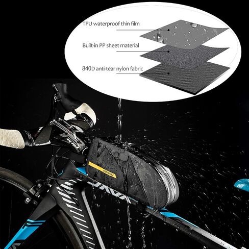 CoolChange Waterproof Large Capacity Top Tube Bike Bag Bicycle Front Frame Bag Compatible with iPhone 11/11pro/Xs/XS Max/X/XR/8/8P/7/7P/6S/6/5s in Saudi Arabia