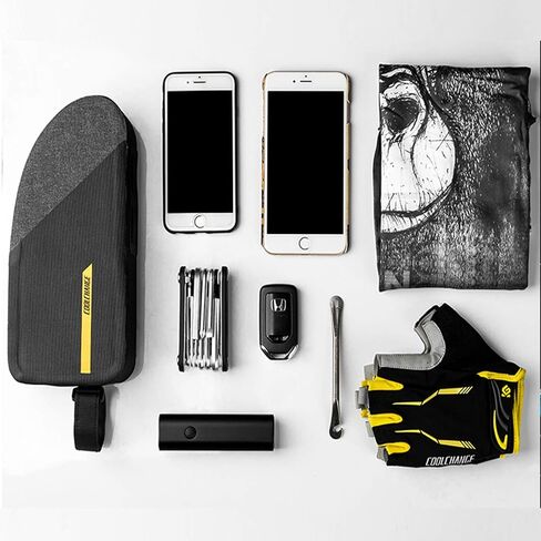 CoolChange Waterproof Large Capacity Top Tube Bike Bag Bicycle Front Frame Bag Compatible with iPhone 11/11pro/Xs/XS Max/X/XR/8/8P/7/7P/6S/6/5s in Saudi Arabia