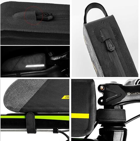 CoolChange Waterproof Large Capacity Top Tube Bike Bag Bicycle Front Frame Bag Compatible with iPhone 11/11pro/Xs/XS Max/X/XR/8/8P/7/7P/6S/6/5s in Saudi Arabia