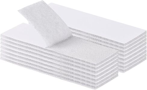 4 Sets 6x4 Inch White Hook and Loop Strips with Adhesive，Strong Back Adhesive Fasten Mounting Tape for Home or Office Use - Instead of Holes and Screws in Saudi Arabia