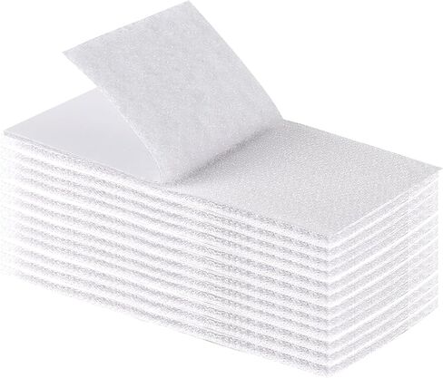 4 Sets 6x4 Inch White Hook and Loop Strips with Adhesive，Strong Back Adhesive Fasten Mounting Tape for Home or Office Use - Instead of Holes and Screws in Saudi Arabia