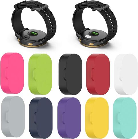 REYDA 10 Pack Dust Plugs Compatible for Garmin Fenix/Venu/Forerunner/Instinct/Vivoactive/Approach/Quatix/Tactix/Enduro/D2/Epix/Vivomove/Swim Series Watch, Soft Silicone Protector Anti Dust Plugs Caps in Kuwait