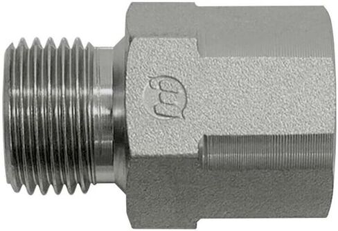 9023-04-02 تركيب محول تحويل فولاذي مستقيم، 1/4 "-19 ذكر BSPP × 11/8-28 أنثى BSPP in Kuwait