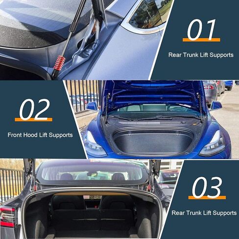 2 Pcs Front Hood Bonnet + 2 Pcs Rear Trunk Lift Supports Shock Struts Gas Spring in Saudi Arabia