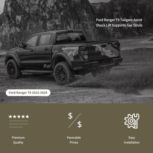 ل 2023 2024 فورد رينجر T9 الباب الخلفي مساعدة رفع الصدمات يدعم لفورد رينجر T9 اكسسوارات XL XLT الوهق رابتور in Kuwait