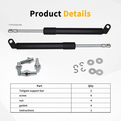 ل 2023 2024 فورد رينجر T9 الباب الخلفي مساعدة رفع الصدمات يدعم لفورد رينجر T9 اكسسوارات XL XLT الوهق رابتور in Kuwait