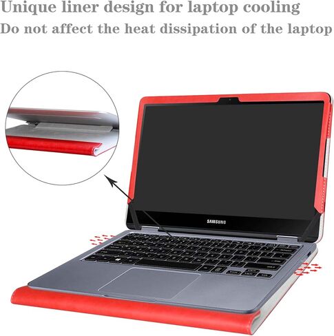Alapmk Protective Case Cover for 13.3" Samsung Notebook 7 Spin 13 NP730QAA NP730QAA-K01US Series Laptop(Note:Only fit 2018 Version,Not fit NP740U3L),Red in Saudi Arabia