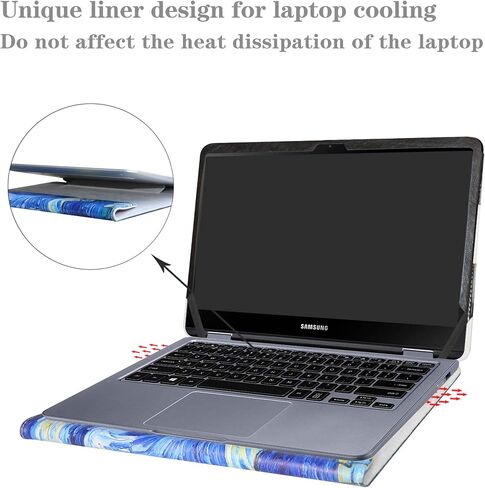 Alapmk Protective Case Cover for 13.3" Samsung Notebook 7 Spin 13 NP730QAA NP730QAA-K01US Series Laptop(Note:Only fit 2018 Version,Not fit NP740U3L),Red in Saudi Arabia