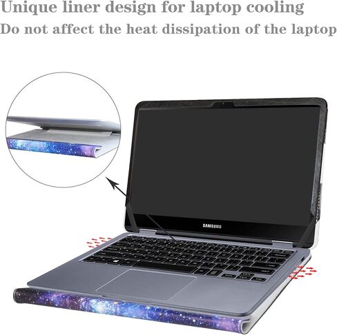 غطاء حماية Alapmk لجهاز الكمبيوتر المحمول Samsung Notebook 7 Spin 13 NP730QAA NP730QAA-K01US مقاس 13.3 بوصة (ملاحظة: يناسب إصدار 2018 فقط، غير مناسب NP740U3L)، أحمر in Saudi Arabia