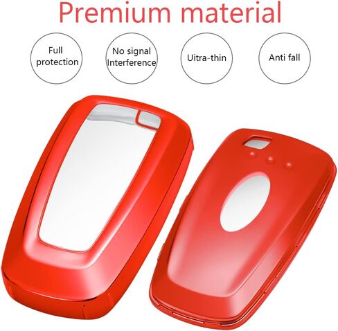 حافظة غطاء Lcyam Key Fob متوافقة مع Ford 2022 2023 2024 F150 Maverick Tremor Mustang EcoBoost GT Mach-e Explorer ST Bronco Escape EcoSport Lincoln Nautilus مفتاح السيارة (فضي، مع سلسلة مفاتيح) in Kuwait