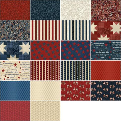 Cheryl Haynes American Spirit Strip-Pies 40 2.5-inch Strips Jelly Roll Benartex in Kuwait