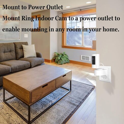 2 حزمة من حامل الكاميرا الدائري الداخلي للكاميرا الداخلية الدائرية، حامل تثبيت على الحائط بالقابس وكاميرا داخلية دائرية 360 درجة للكاميرا الداخلية الدائرية (الكاميرا الحلقية غير متضمنة) in Kuwait