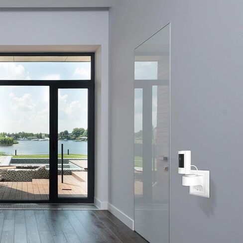 2 حزمة من حامل الكاميرا الدائري الداخلي للكاميرا الداخلية الدائرية، حامل تثبيت على الحائط بالقابس وكاميرا داخلية دائرية 360 درجة للكاميرا الداخلية الدائرية (الكاميرا الحلقية غير متضمنة) in Kuwait