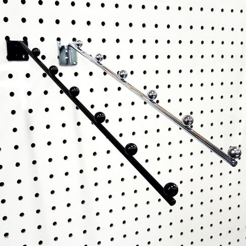 STORE FIXTURES DIRECT 14" L Pegboard 6 Ball Waterfall Faceout Hook, Black - 2 Pack in Saudi Arabia