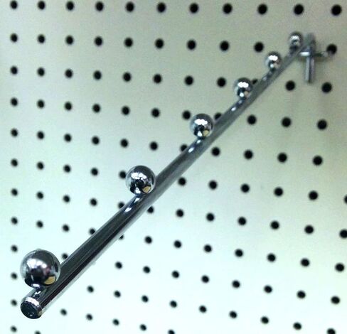 STORE FIXTURES DIRECT 14" L Pegboard 6 Ball Waterfall Faceout Hook, Black - 2 Pack in Saudi Arabia