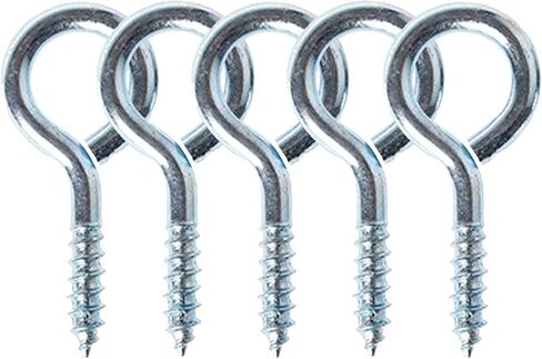 Eye Hooks,(10 Pack) Screw in Heavy Duty with Hitching Metal Ring Threaded for Hanging Hammock Crafts Ceiling DIY Pins Kit Outdoor Indoor Use , Nickel,Silver in Saudi Arabia
