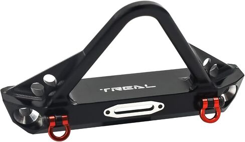 المصد الأمامي TREAL Axial SCX24 Gladiator Deadbolt مع تكبل Alu 7075 باستخدام الحاسب الآلي لـ 1/24 RC SCX24 (أسود) in Saudi Arabia