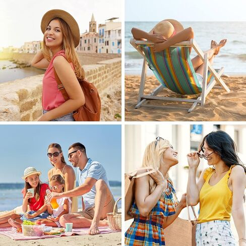 حقيبة الشاطئ للنساء - حقيبة كبيرة للشاطئ من القش المنسوج مقاومة للماء، حقيبة كتف منسوجة يدويًا in Kuwait