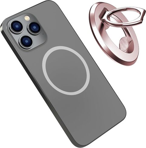CYBERGUYS Magnetic Phone Ring Holder for MagSafe, Bottle Opener Magnet Finger Ring Grip Stand Holder, Compatible with iPhone 15 14 Plus 13 12, Pro, Pro Max, Mini, Mag Safe Accessories, Rose Gold in Kuwait
