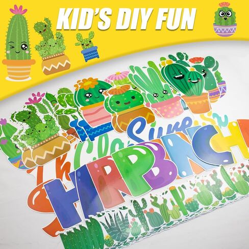 Cactus Theme Classroom Bulletin Board Decor Set, Succulent Themed Bulletin Board Decoration Cactus This Class Sure is a Sharp Bunch Cutouts for Classroom Office Decoration Supplies in Saudi Arabia