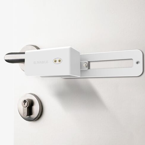 Childproof Door Lever Lock, ILIVABLE Door Handle Lock for Kids Safety. Can Open the Door from the other side, 3M Adhesive or Screws (Right Hand Style, 1 Pack) in Saudi Arabia