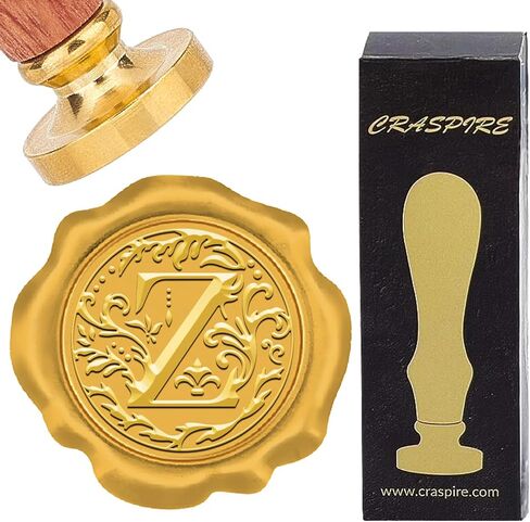 craspire حرف a الشمع ختم ختم الرجعية الأبجدية الأحرف الأولى ختم الشمع ختم الكلاسيكية خمر 26 حرف a-z 25mm القابلة للإزالة النحاس رئيس الخشب مقبض DIY بها بنفسك سكرابوكينغ مغلف دعوة الزينة in Kuwait