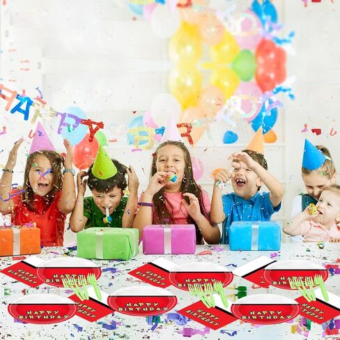 40 قطعة كرة كرتونية طقم أدوات مائدة لحفلات أعياد الميلاد 20 طبق عيد ميلاد و20 منديل عيد ميلاد للأطفال مستلزمات حفلات أعياد الميلاد in Saudi Arabia