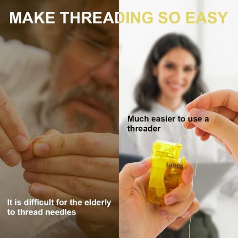10 قطع من خيوط الإبر الأوتوماتيكية، خيط إبرة بلاستيكي تلقائي بسيط وسريع، أداة إبرة الخياطة اليدوية المنزلية اليدوية، أداة سهلة لخيوط الإبرة، خيوط إبرة للخياطة اليدوية (أصفر + أحمر) in Kuwait