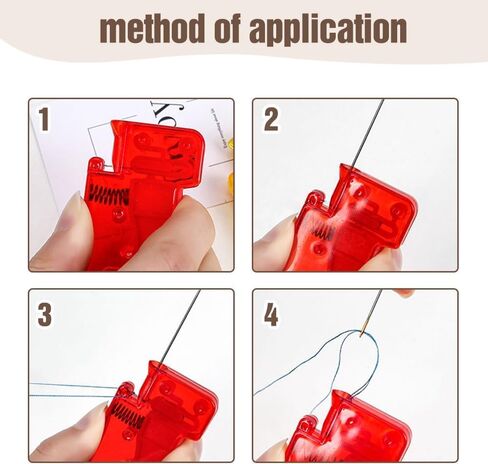 10 قطع من خيوط الإبر الأوتوماتيكية، خيط إبرة بلاستيكي تلقائي بسيط وسريع، أداة إبرة الخياطة اليدوية المنزلية اليدوية، أداة سهلة لخيوط الإبرة، خيوط إبرة للخياطة اليدوية (أصفر + أحمر) in Kuwait