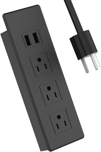 شريط طاقة مجوف مع منفذي USB-A، منفذ شحن مجوف، طاقة سطح مكتب مثبتة مع ثلاثة منافذ، منفذا USB (10 وات/2 أمبير)، منفذ مكتب لخزانة الطاولة وطاولة المؤتمرات in Kuwait