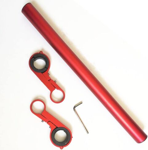 موسع المقود الأحمر للدراجة 11.8 بوصة، امتداد مقود الدراجة للمصباح والجرس وحامل الهاتف in Kuwait