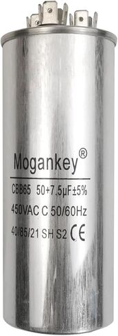 50+7.5 MFD uF CBB65 Capacitor Withstand 450V AC Compatible with Air Conditioner Capacitor Round Dural Motor Run Capacitor Air Compressor Water Pump Motor in Kuwait