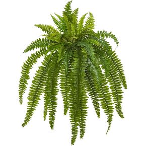 Nearly Natural 35" Boston Fern Artificial (Set of 2) Silk Plants Green