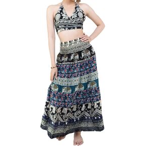 VIENG PING, Boho Elephant Comfy Casual Charming Stylish Dress 2 Styles Alternative Dress and Bikini Set for Women