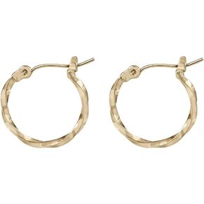 Spirit by Silver Forest Gold Tone Small Twisted Hoop Earrings