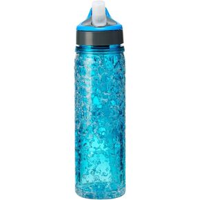Copco Freezeable Double Wall Insulated Tritan Water Bottle with Crackle Gel, 18-ounce, Blue,5237207