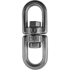 US Stainless Stainless Steel 316 Anchor Swivel Eye and Eye 5mm or 3/16" Marine Grade