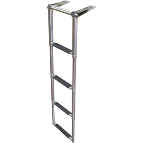 JIF Marine EQB4 Over Platform Telescoping Boat Ladder, 4-Step