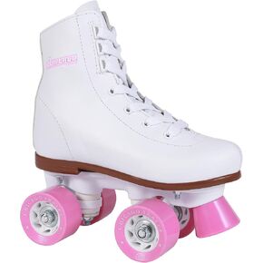 Chicago Girls Rink Roller Skate - White Youth Quad Skates - Size 2