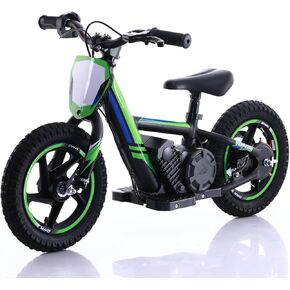 Lightweight Electric Dirt Bike for Kids, 170W Powerful Racing Grade Electric Motorcycle Up to 10MPH，24V Detachable Battery, 12-Inch Off-Road Tires, Adjustable Seat - Ideal for Ages 3-6