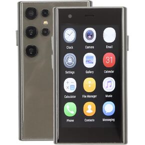 Diyeeni S23 Pro Mini Smartphone 3.0 Inch 3D Glass, 2GB 16GB ROM, 2MP Rear Camera, 3G Pocket Cell Phone for 8.1, Dual Cameras, Backup Phone (Violet)