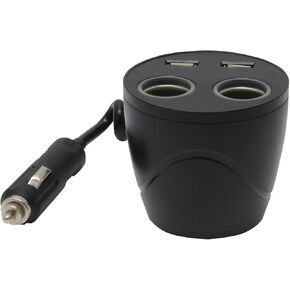 MobileSpec MSCUP22USB 12-Volt Cup Holder Power Outlet